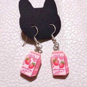 Strawberry Milk Earrings